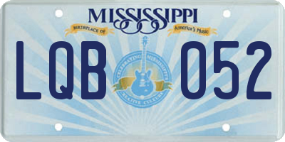 MS license plate LQB052