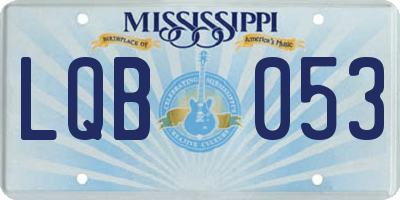 MS license plate LQB053
