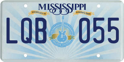 MS license plate LQB055