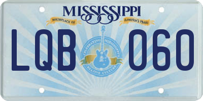 MS license plate LQB060