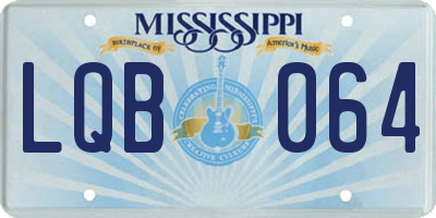 MS license plate LQB064