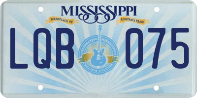 MS license plate LQB075