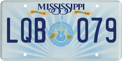 MS license plate LQB079