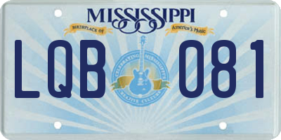 MS license plate LQB081