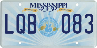 MS license plate LQB083