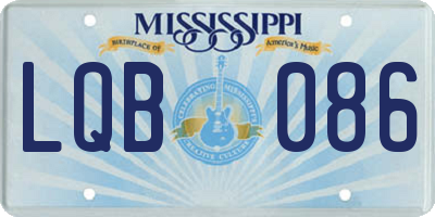 MS license plate LQB086
