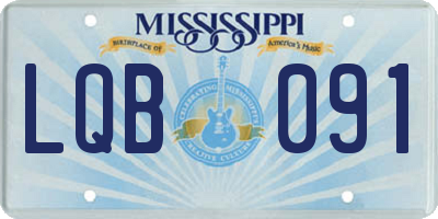 MS license plate LQB091