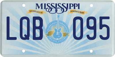 MS license plate LQB095