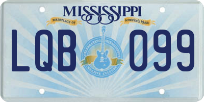 MS license plate LQB099