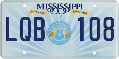 MS license plate LQB108