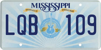 MS license plate LQB109