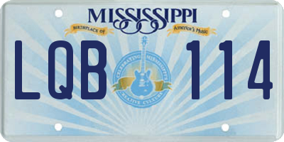 MS license plate LQB114