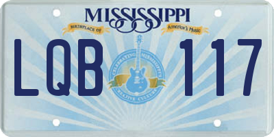 MS license plate LQB117