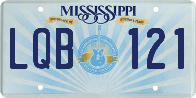 MS license plate LQB121
