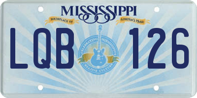 MS license plate LQB126