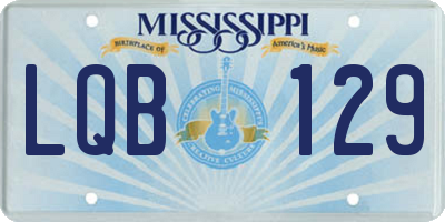 MS license plate LQB129