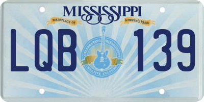 MS license plate LQB139