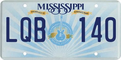 MS license plate LQB140