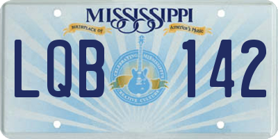 MS license plate LQB142