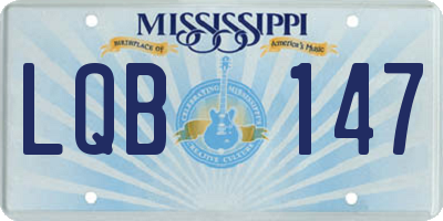 MS license plate LQB147