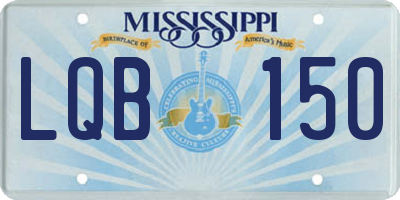 MS license plate LQB150