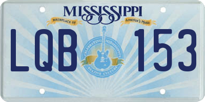 MS license plate LQB153