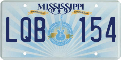 MS license plate LQB154