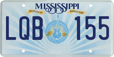 MS license plate LQB155