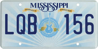 MS license plate LQB156
