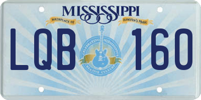 MS license plate LQB160