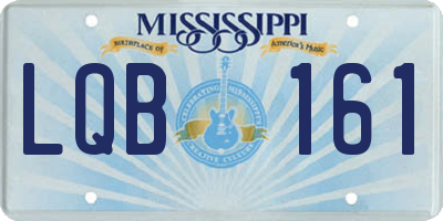 MS license plate LQB161