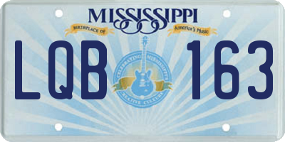 MS license plate LQB163