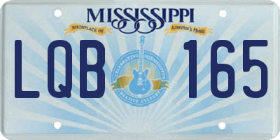 MS license plate LQB165