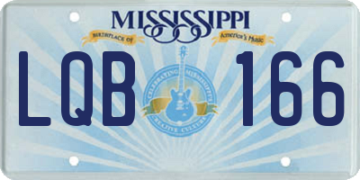 MS license plate LQB166