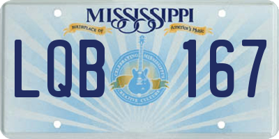MS license plate LQB167