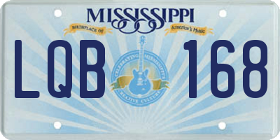MS license plate LQB168