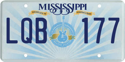 MS license plate LQB177