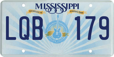 MS license plate LQB179