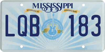 MS license plate LQB183