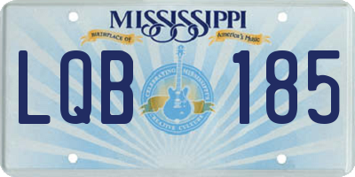 MS license plate LQB185