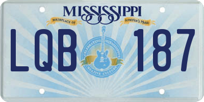 MS license plate LQB187