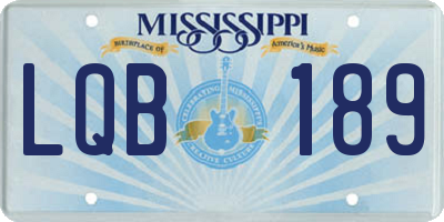 MS license plate LQB189