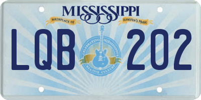 MS license plate LQB202