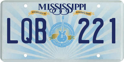 MS license plate LQB221
