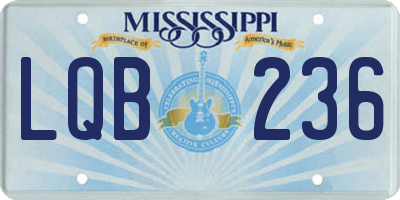 MS license plate LQB236