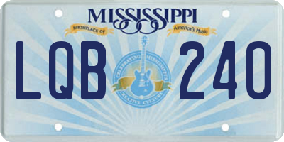 MS license plate LQB240