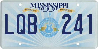 MS license plate LQB241