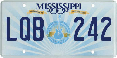 MS license plate LQB242