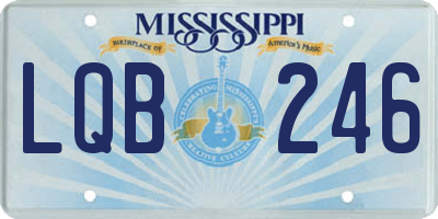 MS license plate LQB246