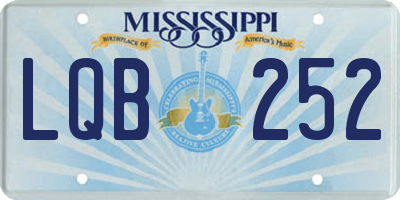 MS license plate LQB252